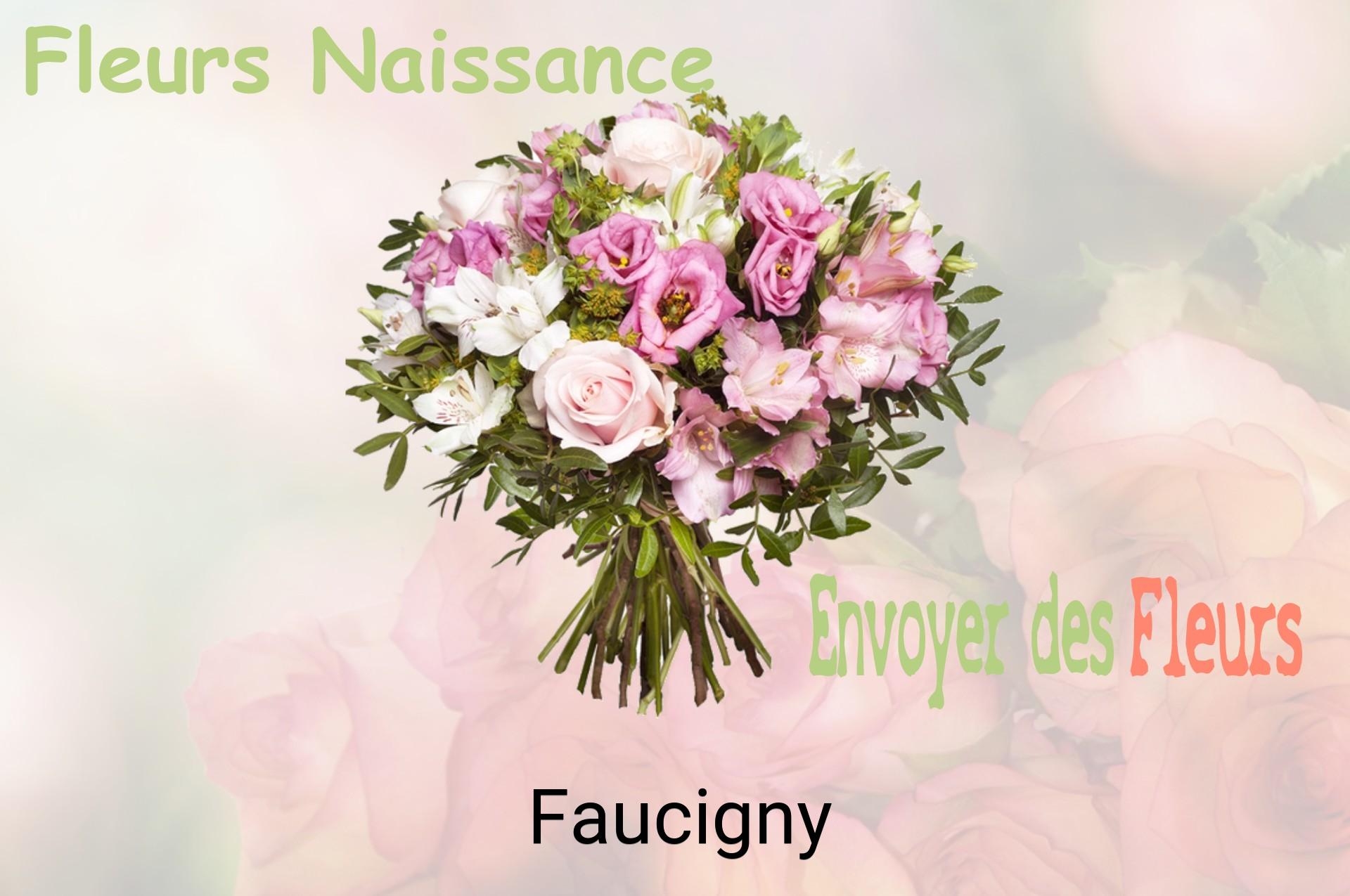 Bouquet de fleurs de naissance livré à Faucigny